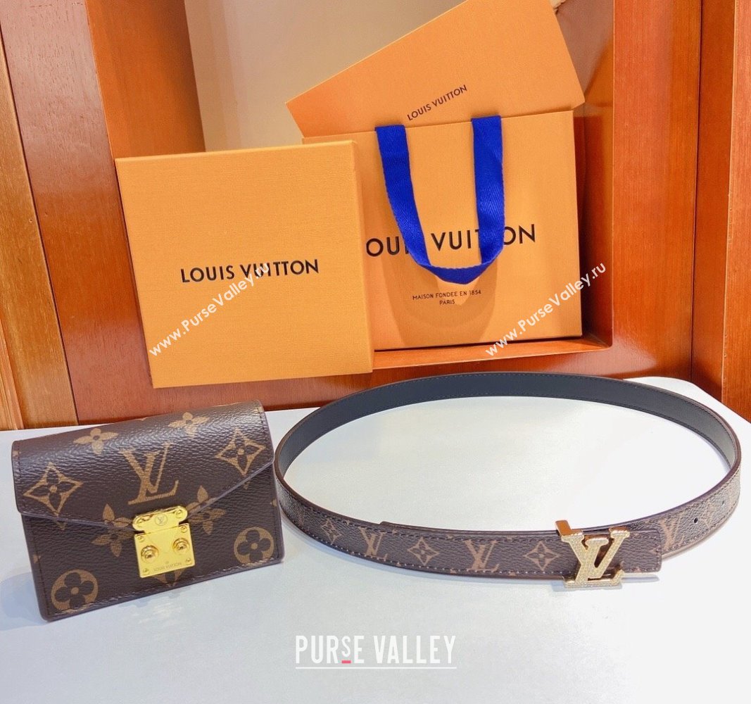 Louis Vuitton Pouch Belt Bag 2cm Monogram Canvas/Dark Brown 2024 0729 (Yangy-240729063)