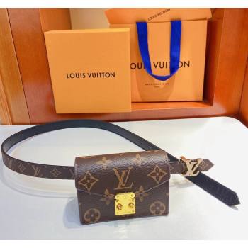 Louis Vuitton Pouch Belt Bag 2cm Monogram Canvas/Black 2024 0729 (Yangy-240729064)