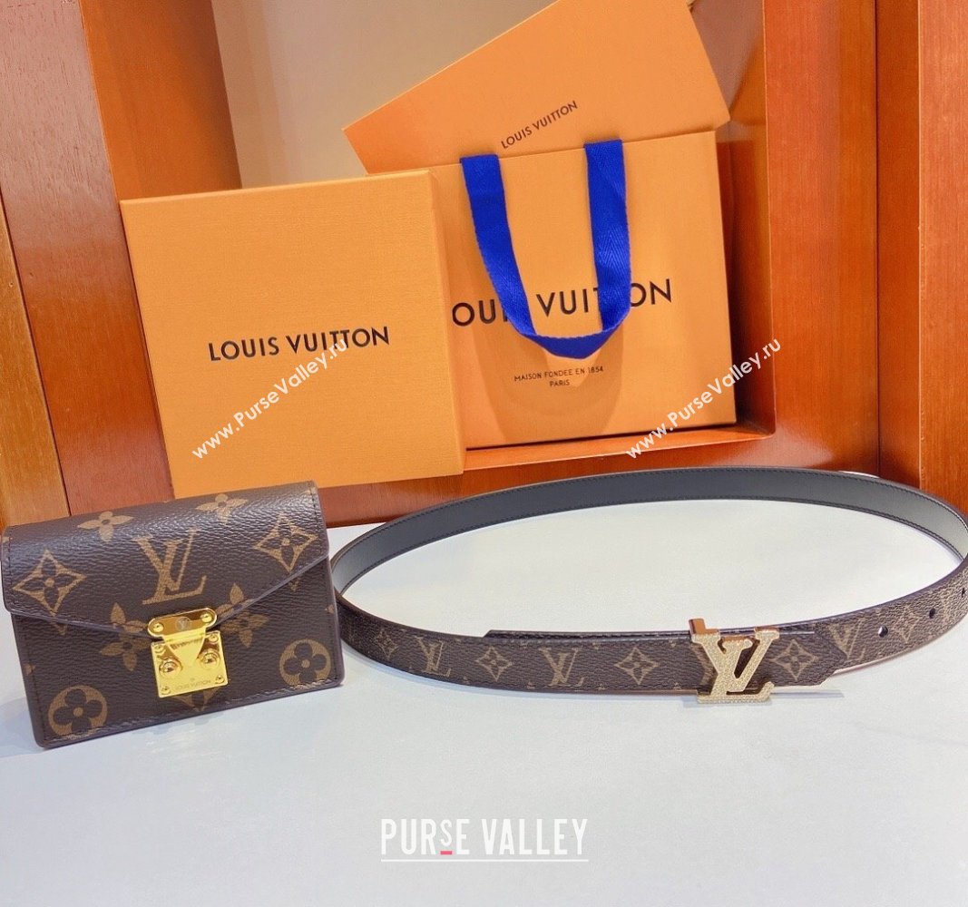 Louis Vuitton Pouch Belt Bag 2cm Monogram Canvas/Black 2024 0729 (Yangy-240729064)