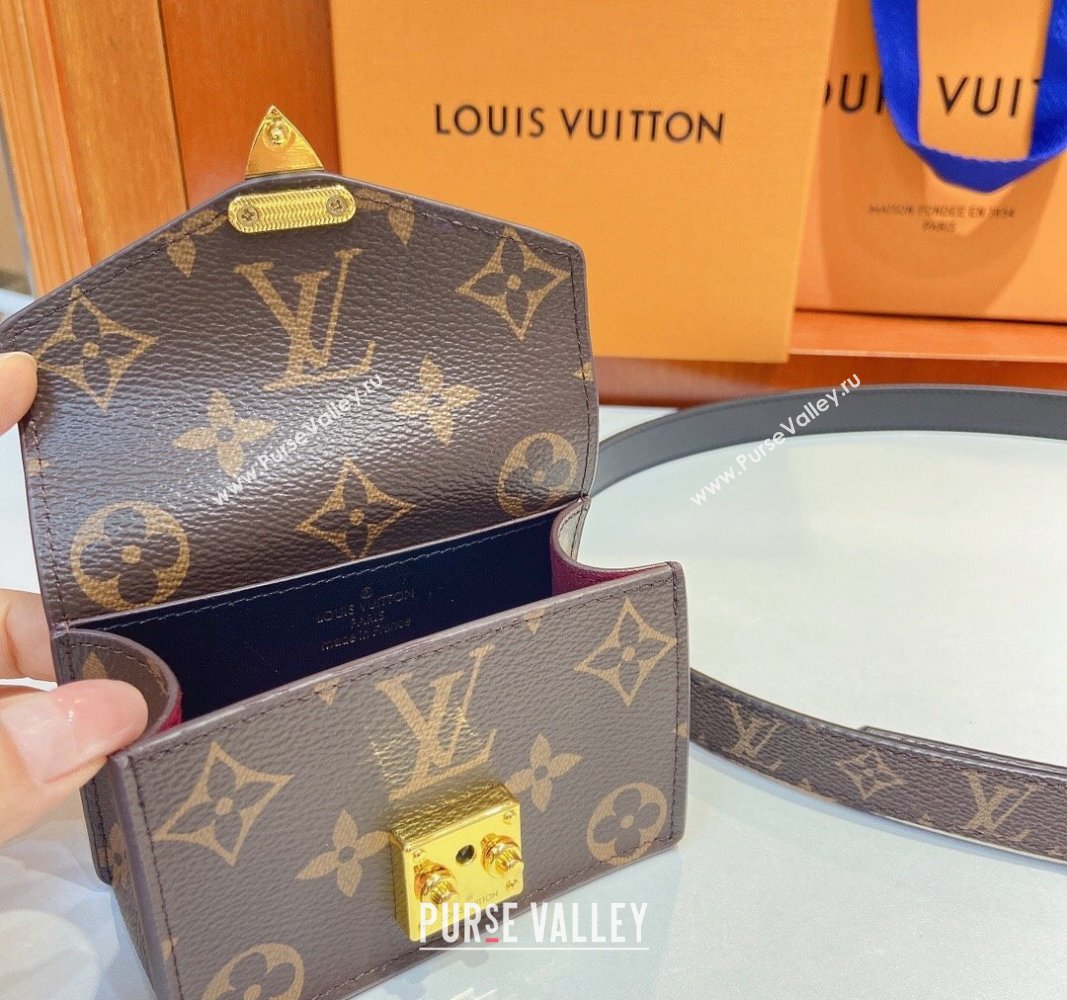 Louis Vuitton Pouch Belt Bag 2cm Monogram Canvas/Black 2024 0729 (Yangy-240729064)