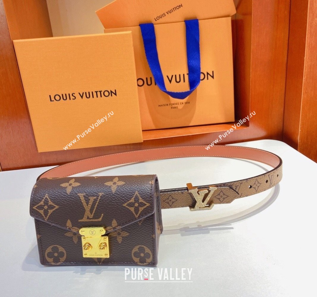 Louis Vuitton Pouch Belt Bag 2cm Monogram Reverse/Brown2 2024 0729 (Yangy-240729065)