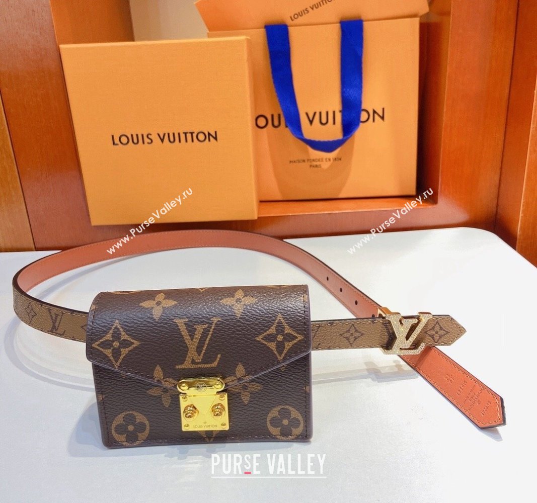 Louis Vuitton Pouch Belt Bag 2cm Monogram Reverse/Brown2 2024 0729 (Yangy-240729065)