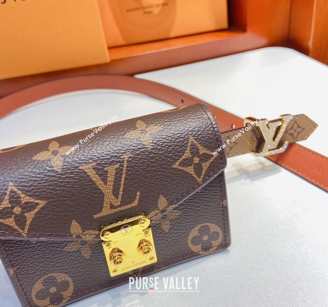 Louis Vuitton Pouch Belt Bag 2cm Monogram Reverse/Brown2 2024 0729 (Yangy-240729065)