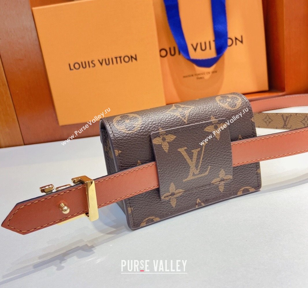 Louis Vuitton Pouch Belt Bag 2cm Monogram Reverse/Brown2 2024 0729 (Yangy-240729065)