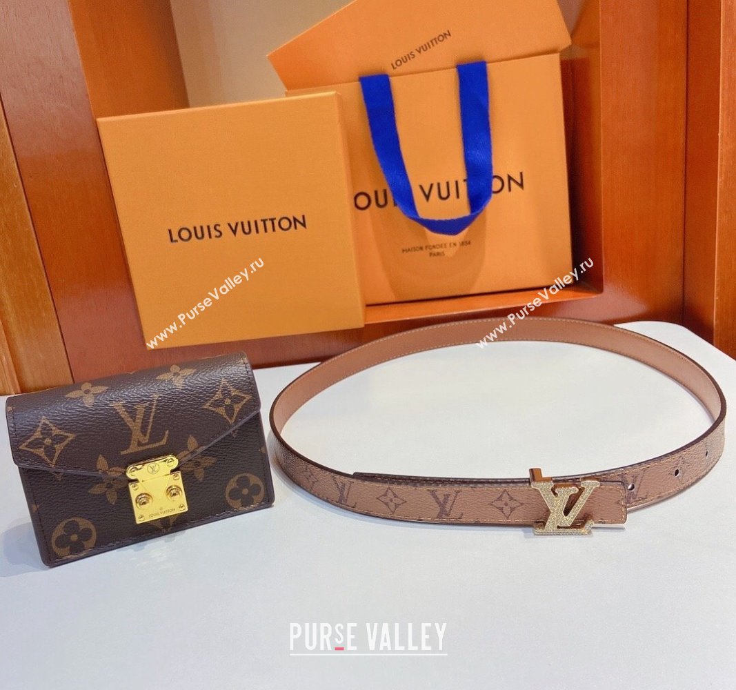 Louis Vuitton Pouch Belt Bag 2cm Monogram Reverse/Tan Brown 2024 0729 (Yangy-240729066)