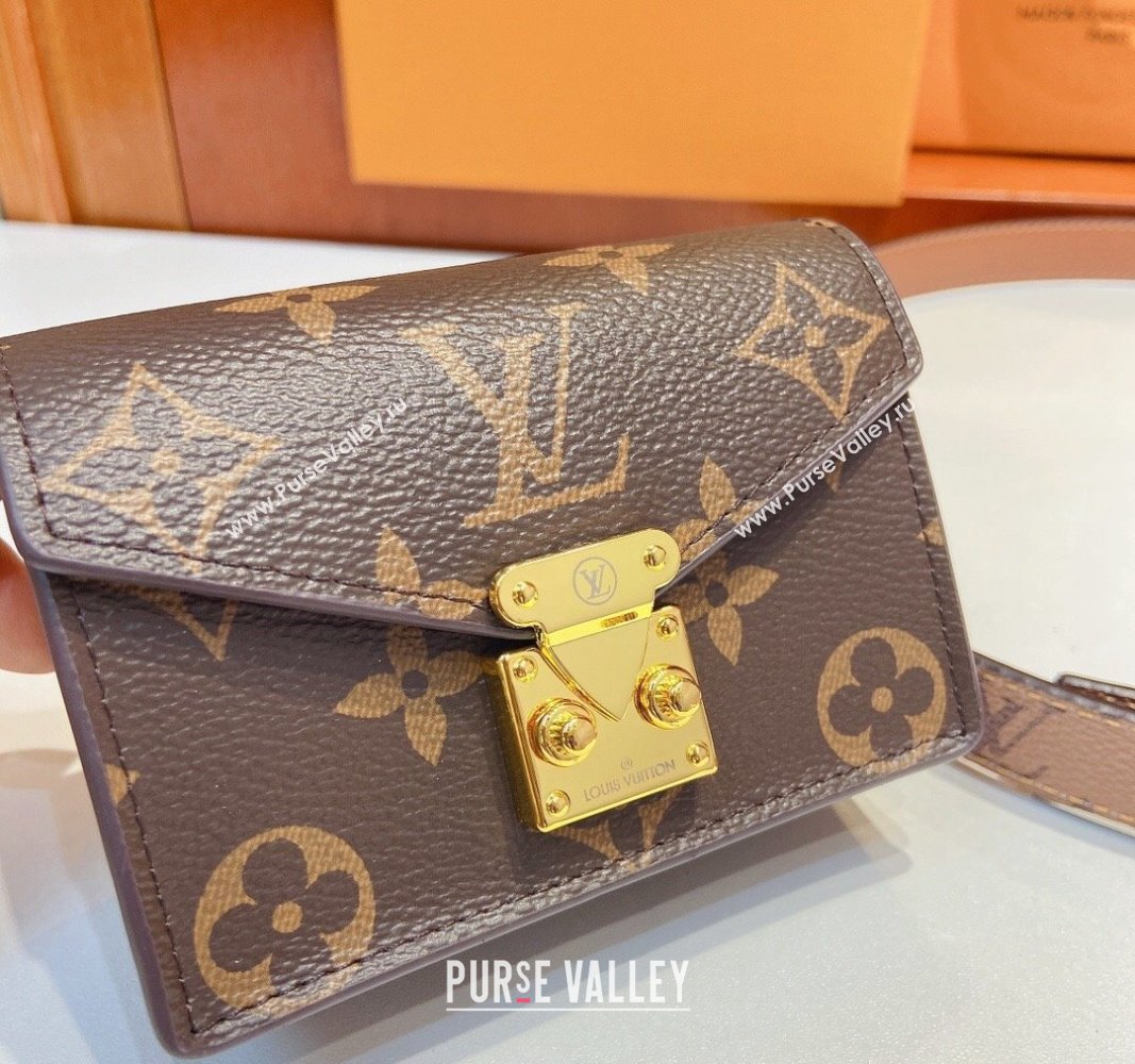 Louis Vuitton Pouch Belt Bag 2cm Monogram Reverse/Tan Brown 2024 0729 (Yangy-240729066)