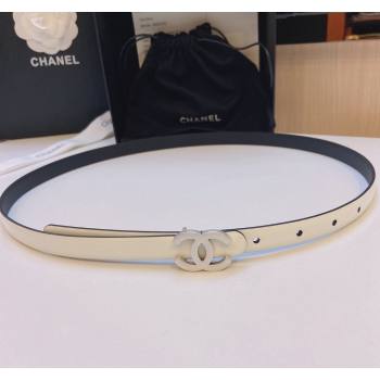 Chanel Patent Calfskin Belt 1.5cm with CC Buckle White 2024 0729 (Yangy-240729015)