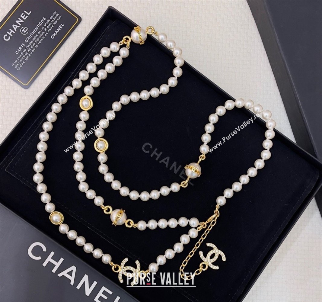 Chanel Pearls Chain Belt with CC 2024 072924 (Yangy-240729059)