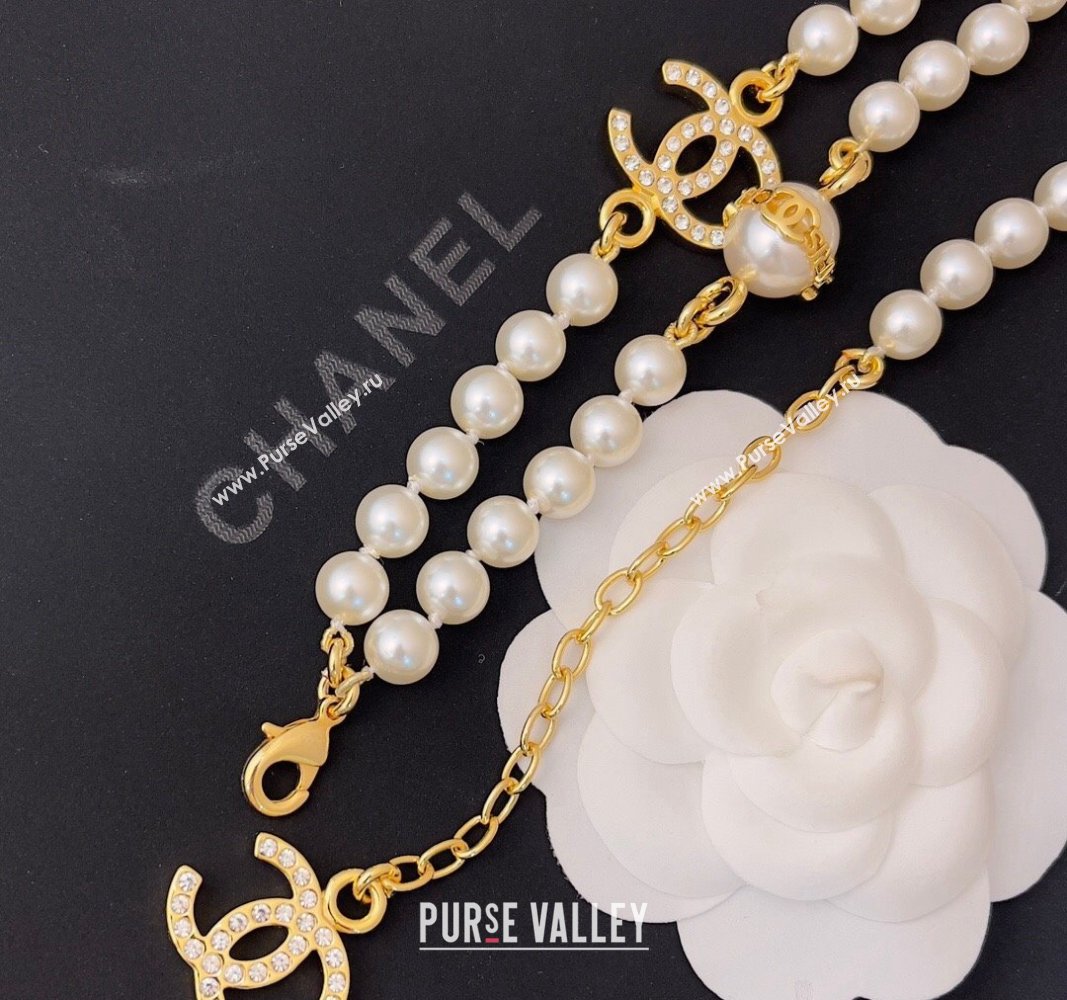 Chanel Pearls Chain Belt with CC 2024 072924 (Yangy-240729059)