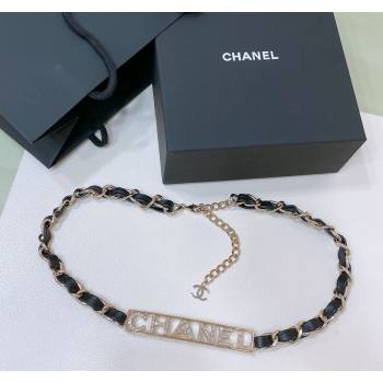 Chanel Chain and Leather Belt Black 2024 072909 (Yangy-240729029)