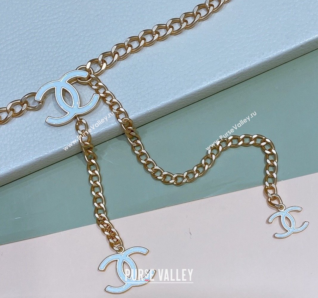 Chanel Chain Belt with CC White 2024 072922 (Yangy-240729052)