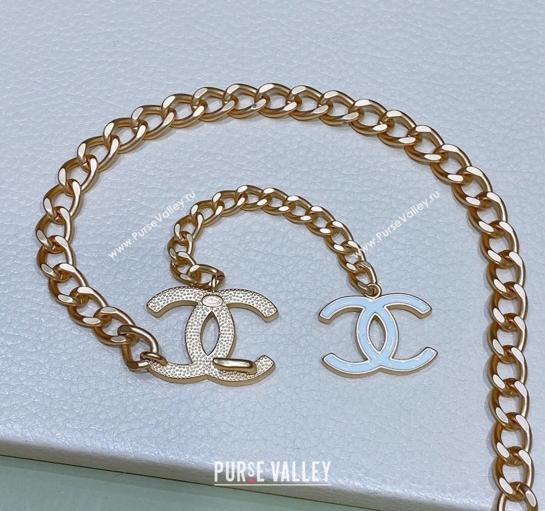 Chanel Chain Belt with CC White 2024 072922 (Yangy-240729052)