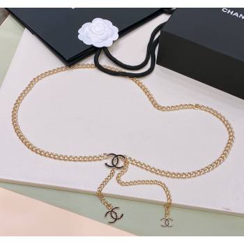 Chanel Chain Belt with CC Gold/Black 2024 072922 (Yangy-240729053)