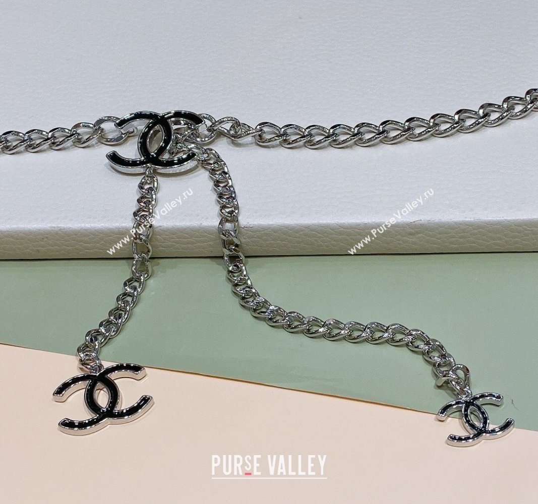 Chanel Chain Belt with CC Silver 2024 072922 (Yangy-240729054)