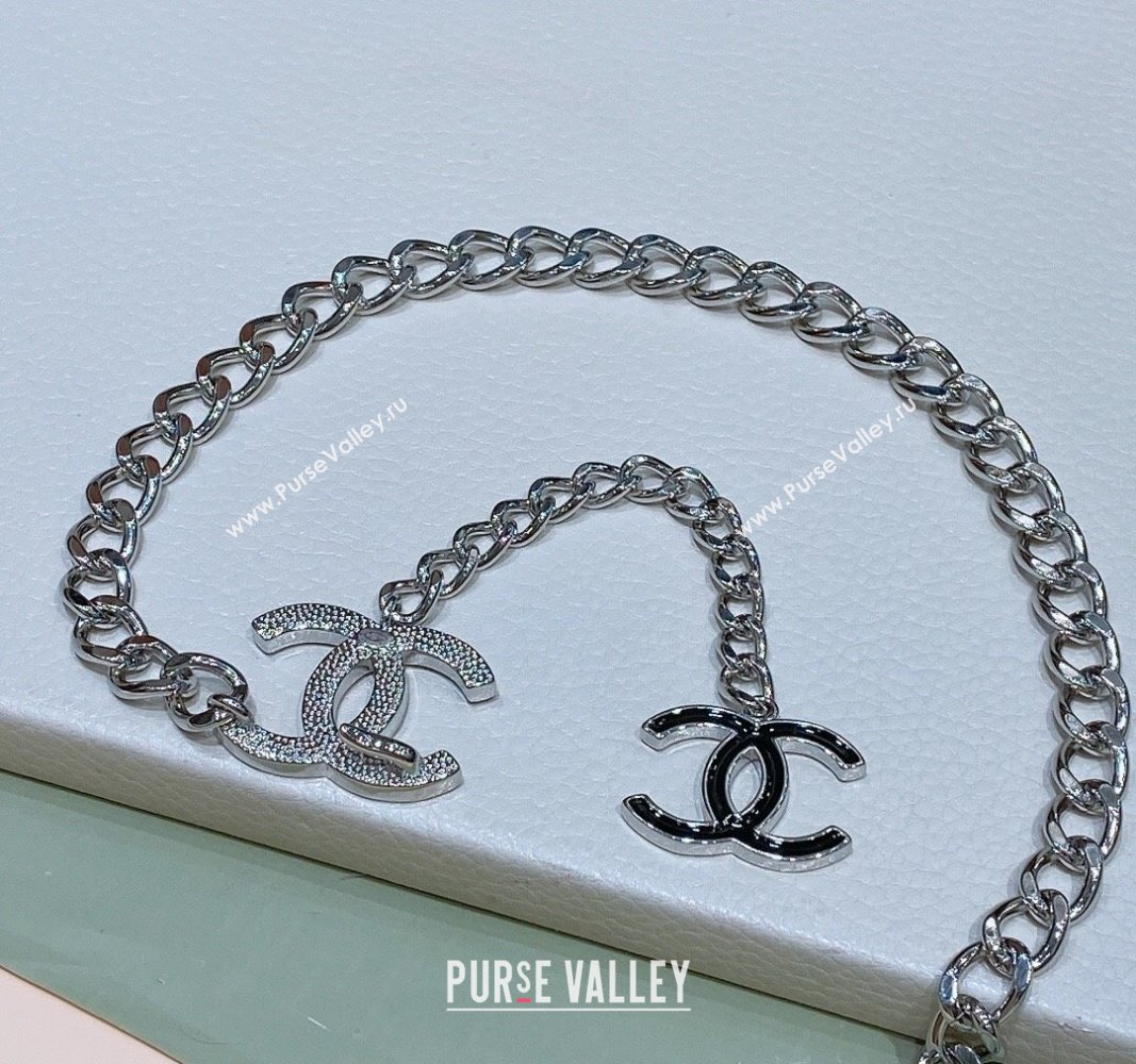 Chanel Chain Belt with CC Silver 2024 072922 (Yangy-240729054)