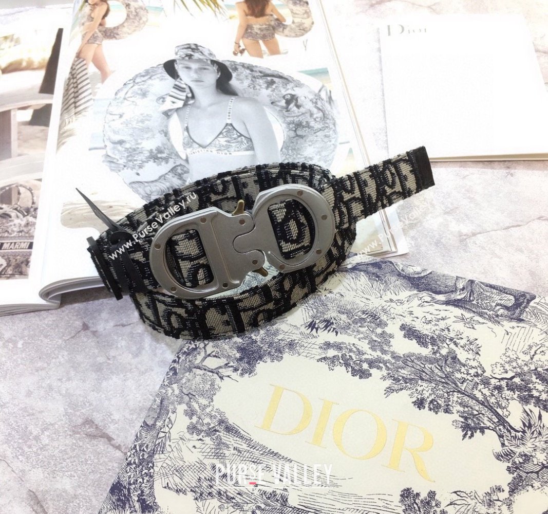 Dior Oblique Canvas Belt 2.5cm 2024 082001 (99-240820010)