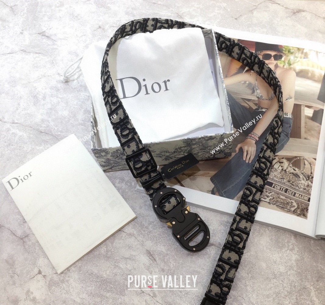 Dior Oblique Canvas Belt 2.5cm 2024 082002 (99-240820011)