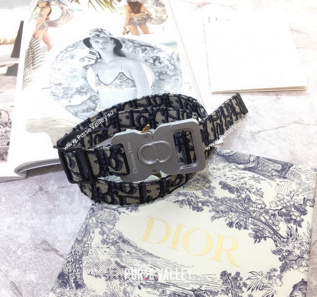 Dior Oblique Canvas Belt 2.5cm 2024 082003 (99-240820012)