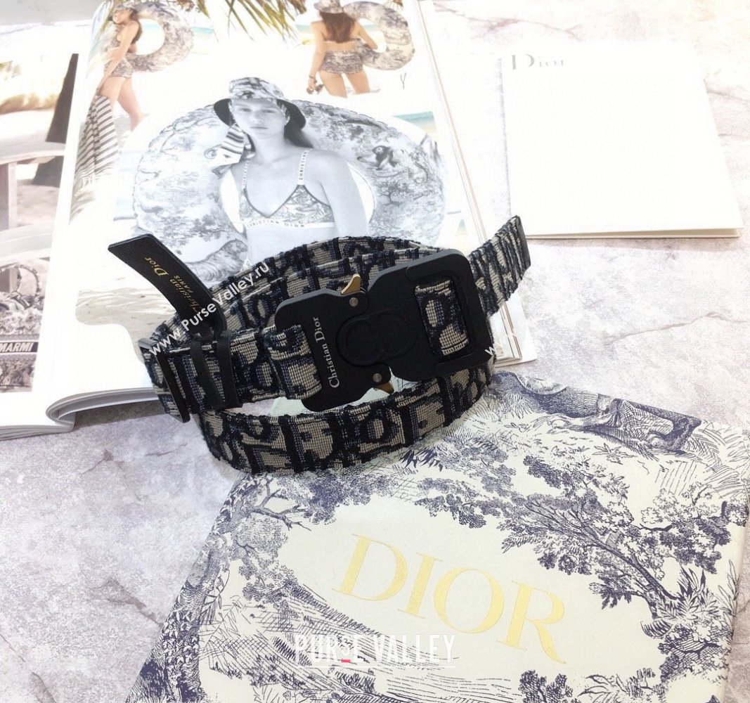 Dior Oblique Canvas Belt 2.5cm 2024 082004 (99-240820013)