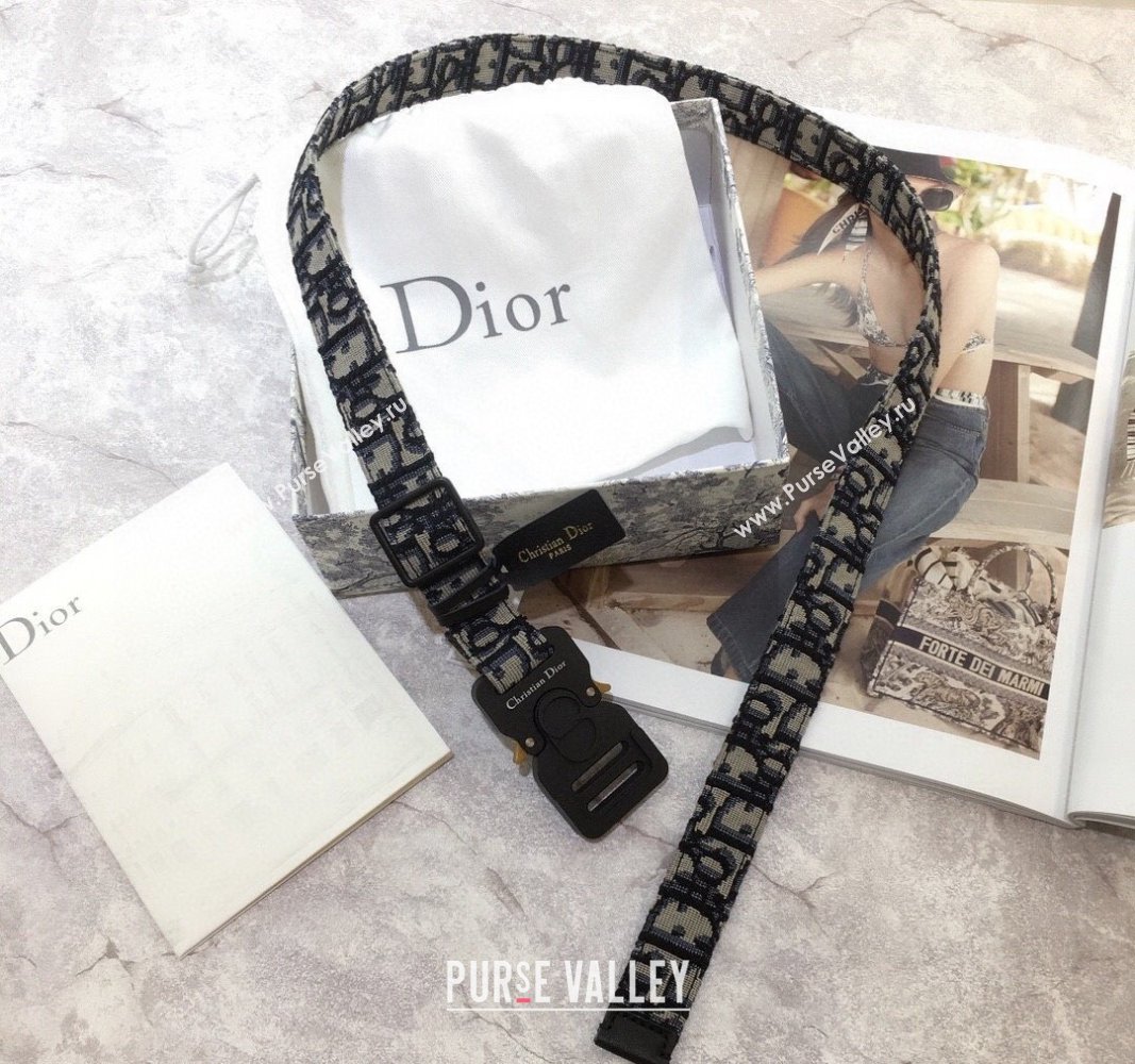 Dior Oblique Canvas Belt 2.5cm 2024 082004 (99-240820013)