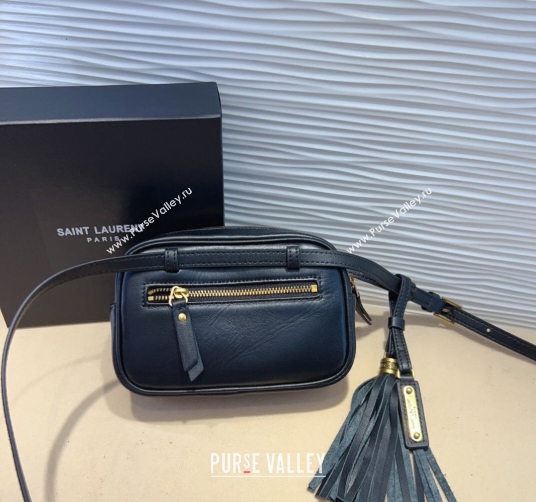 Saint Laurent Leather Lou Belt Bag/Pouch Belt Black 2024 YSL082001 (99-240820039)