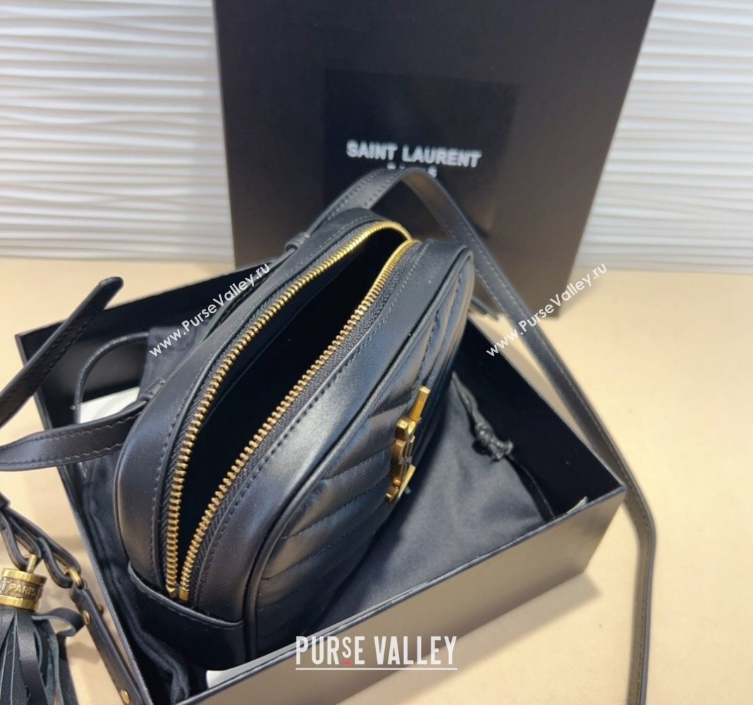 Saint Laurent Leather Lou Belt Bag/Pouch Belt Black 2024 YSL082001 (99-240820039)