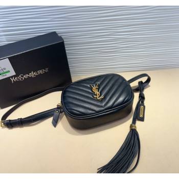 Saint Laurent Leather Lou Belt Bag/Pouch Belt Black/Gold 2024 YSL082001 (99-240820042)