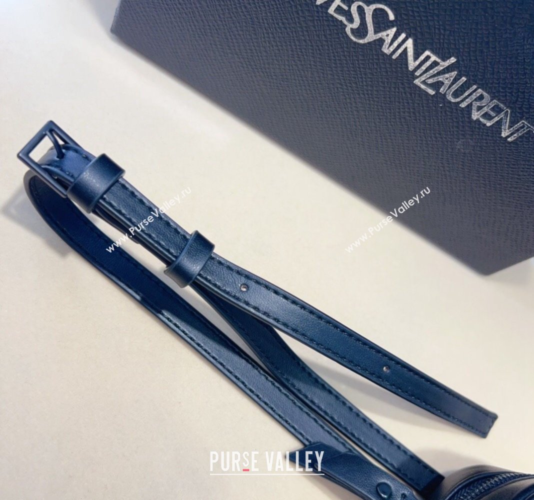 Saint Laurent Leather Lou Belt Bag/Pouch Belt All Black 2024 YSL082001 (99-240820043)