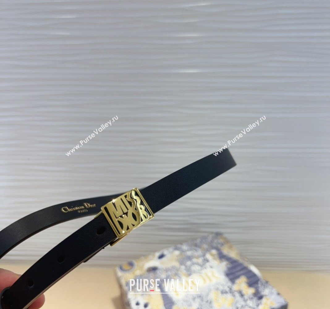 Dior Miss Dior Belt 2.5cm in Calfskin Black 2024 DR091301 (99-240913097)