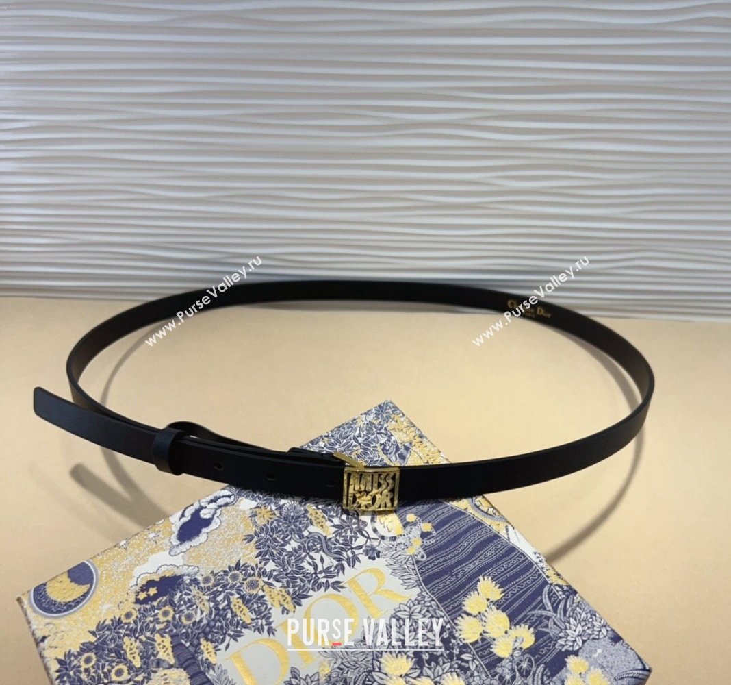 Dior Miss Dior Belt 2.5cm in Calfskin Black 2024 DR091301 (99-240913097)