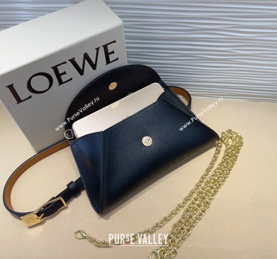 Loewe Smooth Calfskin Belt with Pouch Black 2024 LW102201 (99-241022156)