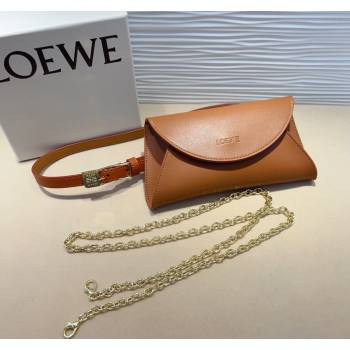 Loewe Smooth Calfskin Belt with Pouch Brown 2024 LW102201 (99-241022157)