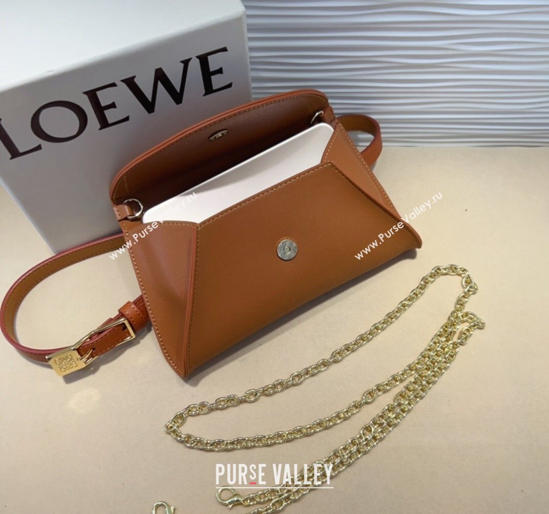 Loewe Smooth Calfskin Belt with Pouch Brown 2024 LW102201 (99-241022157)