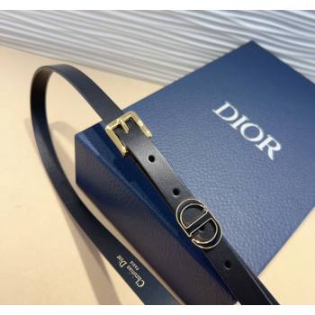 Dior Calfskin Belt 1.5cm with Enamel CD Buckle Black 2024 (99-241022007)