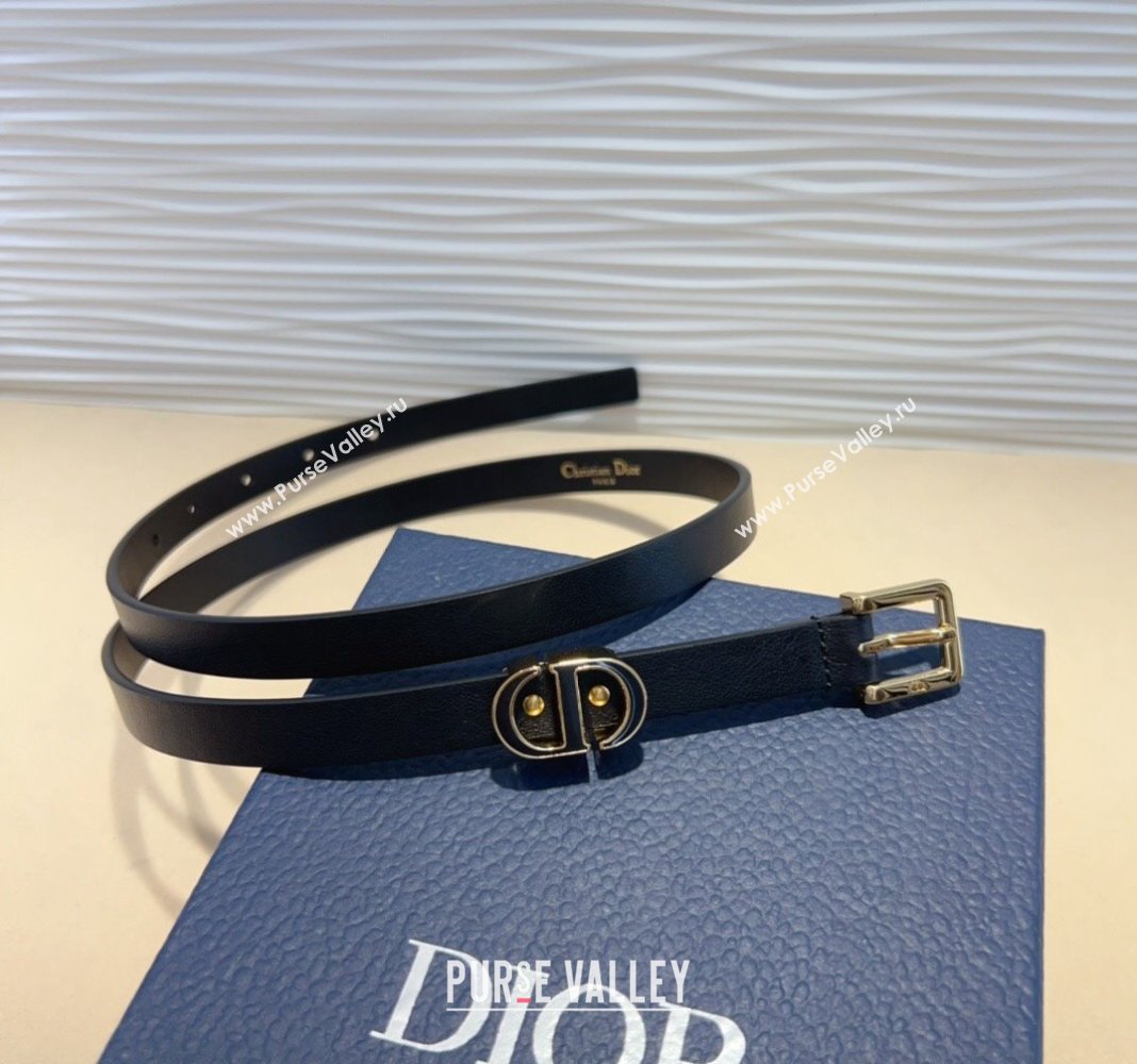 Dior Calfskin Belt 1.5cm with Enamel CD Buckle Black 2024 (99-241022007)