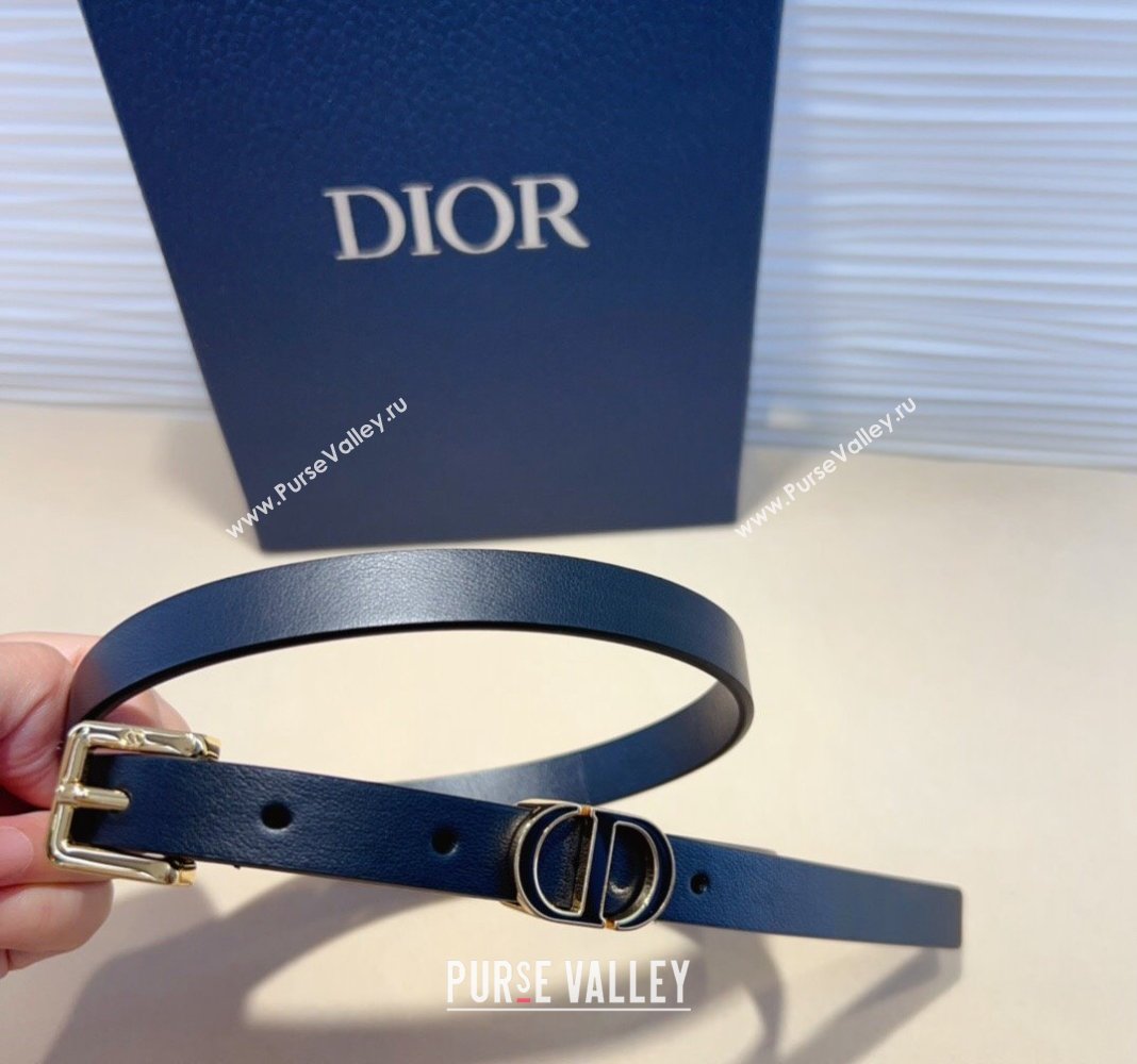 Dior Calfskin Belt 1.5cm with Enamel CD Buckle Black 2024 (99-241022007)