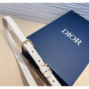 Dior Calfskin Belt 1.5cm with Enamel CD Buckle White 2024 (99-241022009)