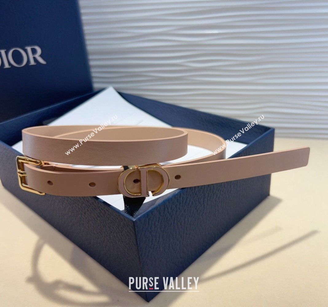 Dior Calfskin Belt 1.5cm with Enamel CD Buckle Light Pink 2024 (99-241022010)