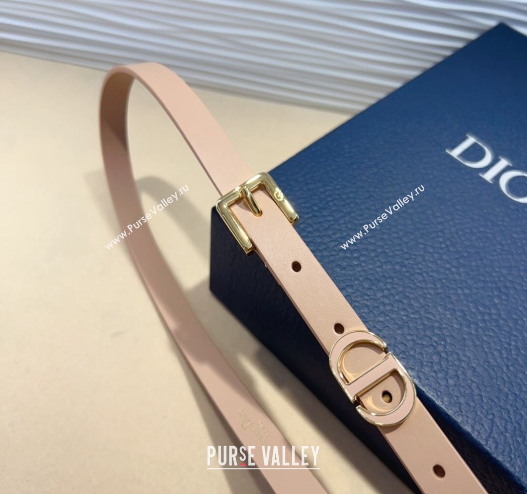 Dior Calfskin Belt 1.5cm with Enamel CD Buckle Light Pink 2024 (99-241022010)