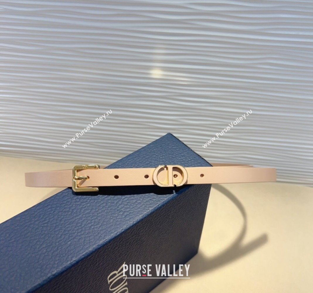 Dior Calfskin Belt 1.5cm with Enamel CD Buckle Light Pink 2024 (99-241022010)