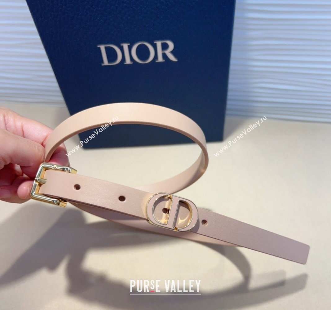 Dior Calfskin Belt 1.5cm with Enamel CD Buckle Light Pink 2024 (99-241022010)