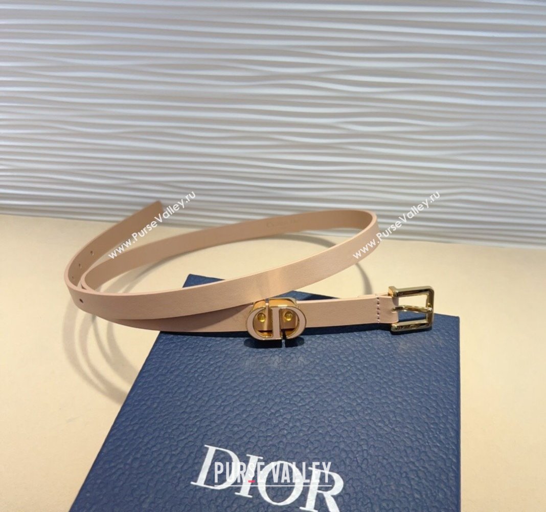 Dior Calfskin Belt 1.5cm with Enamel CD Buckle Light Pink 2024 (99-241022010)