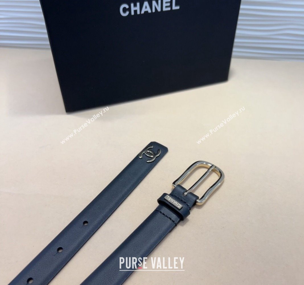 Chanel Classic Calfskin Belt 3cm with Metal Buckle Black/Gold 2024 CH102201 (99-241022060)