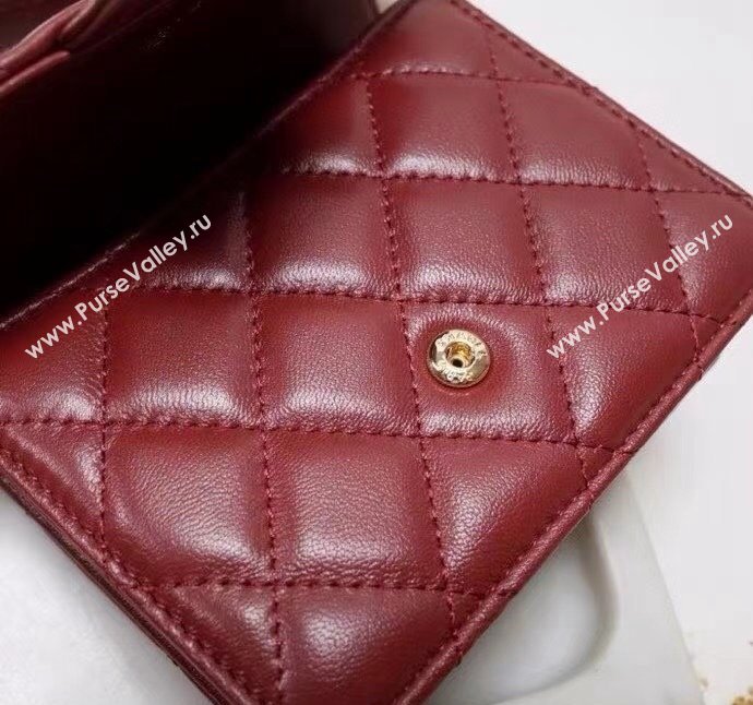 Chanel Quilted Calfskin Clutch with Chain and Top Handle Red 2024 CH102210 (99-241022139)