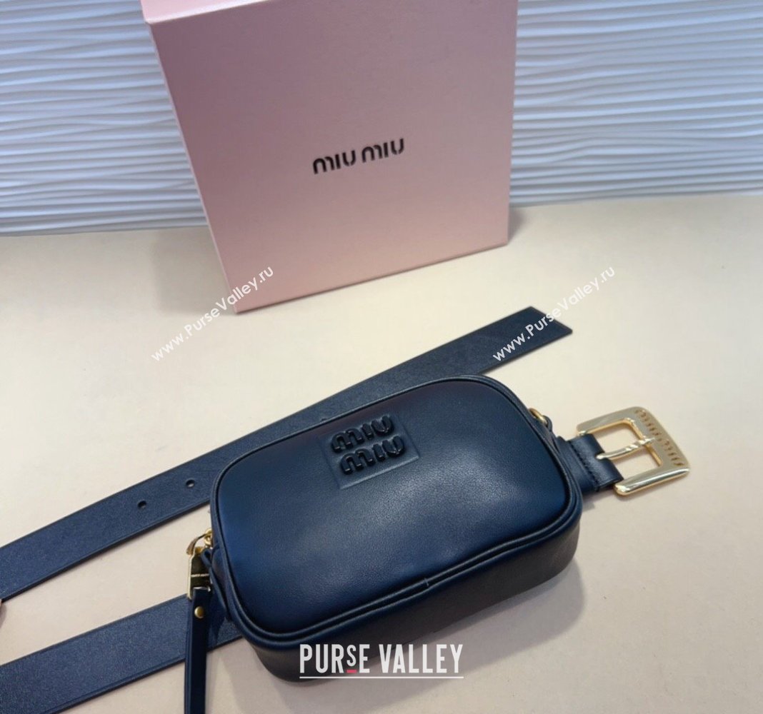 Miu Miu Nappa leather Belt 3cm with Pouch Black 2024 MM102204 (99-241022154)