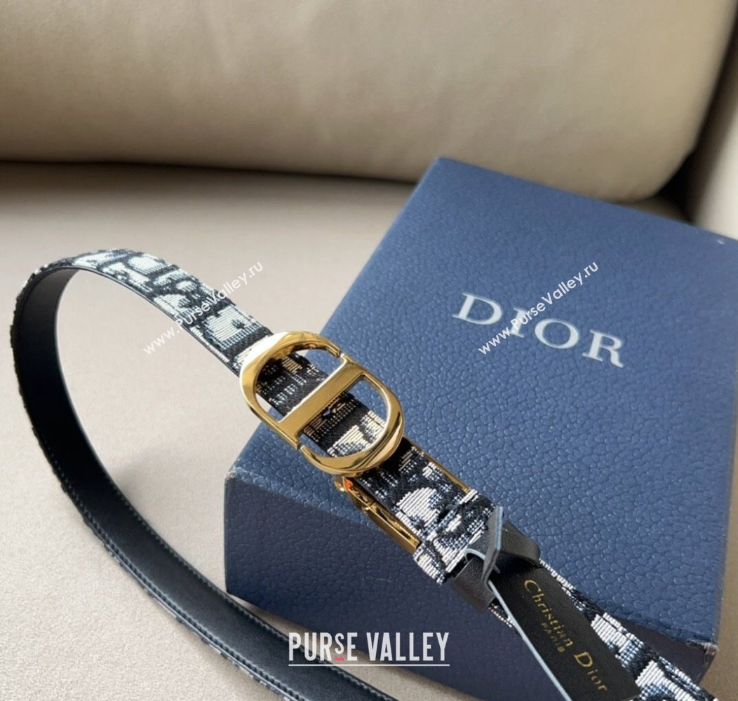 Dior Oblique Canvas Belt 2cm with CD Buckle Gold-Tone 2024 1127 (99-241127122)