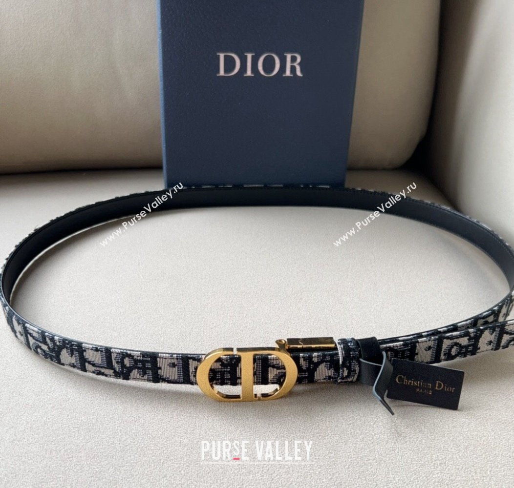 Dior Oblique Canvas Belt 2cm with CD Buckle Gold-Tone 2024 1127 (99-241127122)