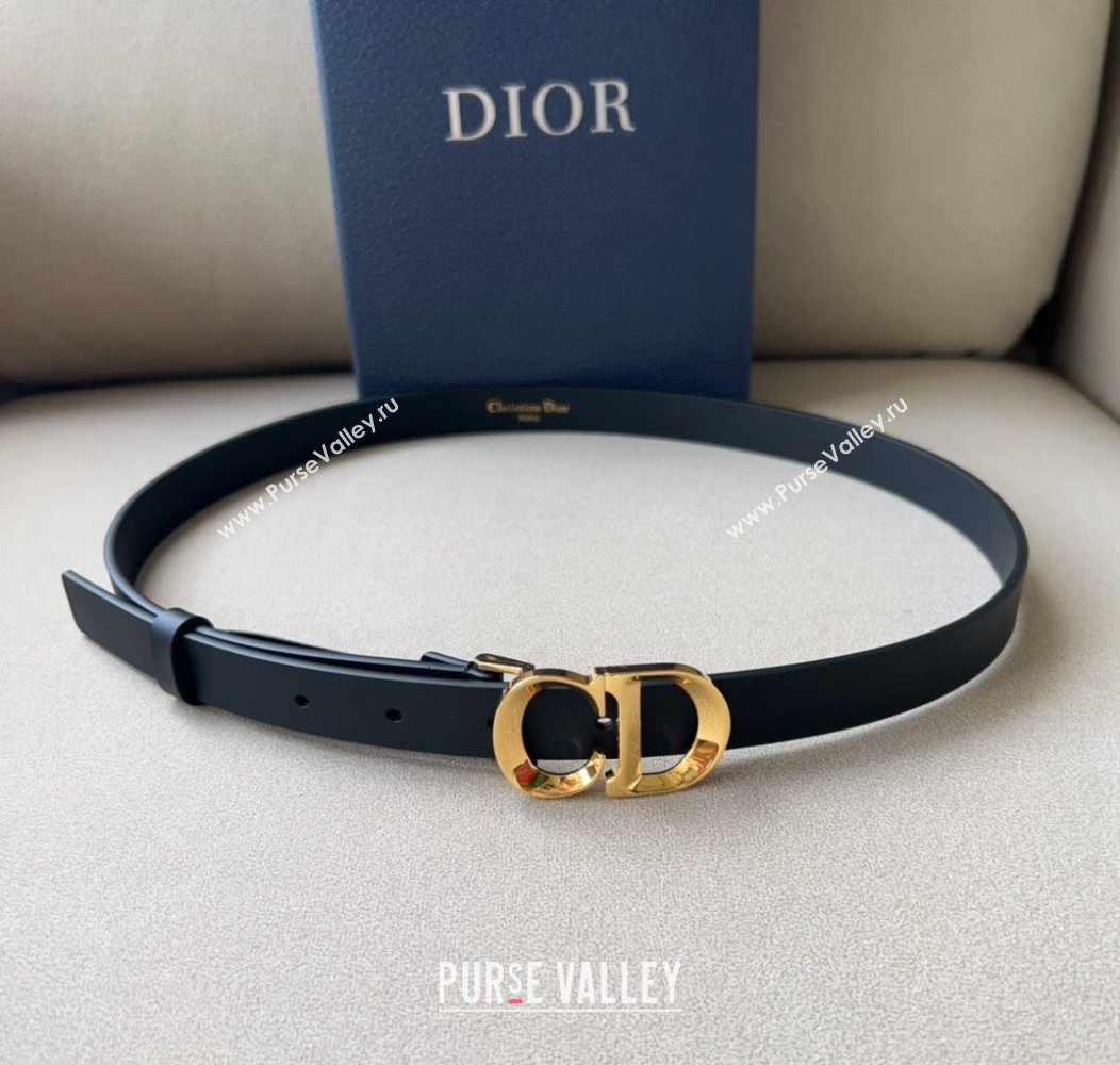 Dior Calfskin Leather Belt 2cm with CD Buckle Black 2024 1127 (99-241127126)