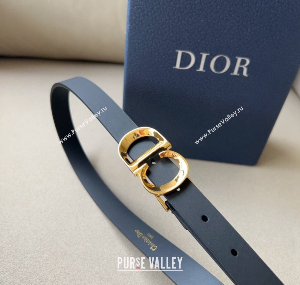 Dior Calfskin Leather Belt 2cm with CD Buckle Black 2024 1127 (99-241127126)