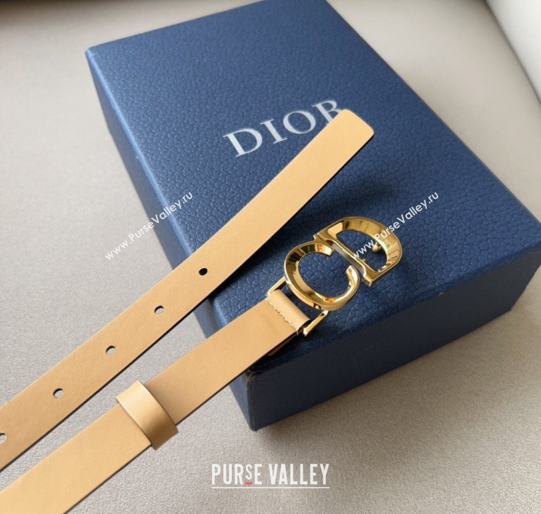 Dior Calfskin Leather Belt 2cm with CD Buckle Yellow 2024 1127 (99-241127128)